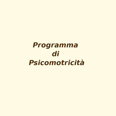 Programma di psicomotricità