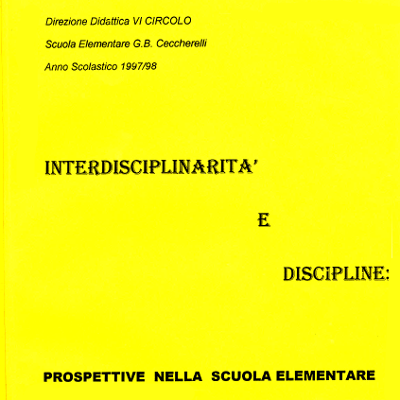Interdisciplinarità e discipline